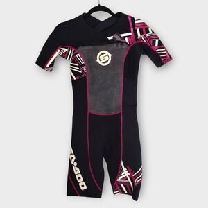 SeeDoo Womens‎ Wetsuit Sz 6 Mid Shorty Long Sleeves Neoprene 2mm Swimwear NWT